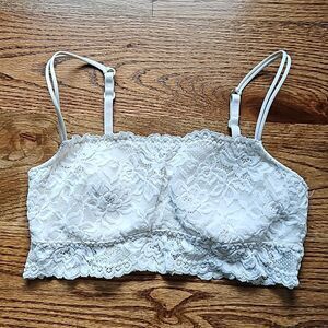 ABERCROMBIE & FITCH Creamy White Lace Bralette, Size Small